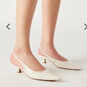 White Slingback Kitten Heels - Steve Madden GRACEY (bone)